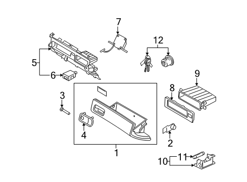 2008 Kia Amanti Bulbs Damper-Glove Box Diagram for 845803F000