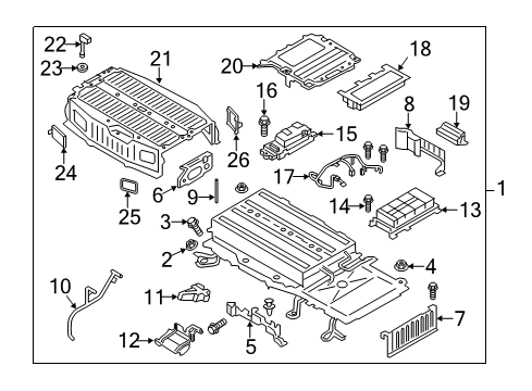 2013 Ford Fusion Battery Upper Cover Outer Cover Diagram for DG9Z-7N171-D
