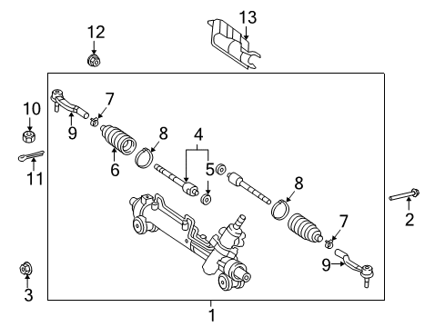 2009 Lexus ES350 Steering Column & Wheel, Steering Gear & Linkage Insulator, Power Steering Rack Housing Heat Diagram for 44243-33011