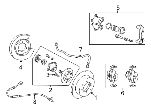 1999 Hyundai Sonata Rear Brakes Rear Brake Backing Plate Assembly Right Diagram for 5836538040