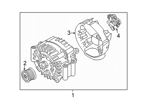 2022 BMW X6 Alternator ALTERNATOR Diagram for 12317852129