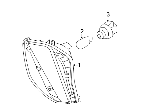 2012 Toyota Prius V Bulbs Turn Signal Lamp Diagram for 81521-47030