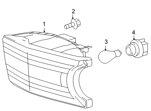 2013 Toyota 4Runner Bulbs Signal Lamp Diagram for 81521-35340