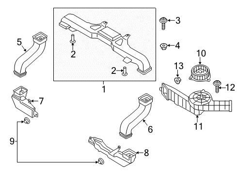 2018 Ford Fusion Electric Cooling Fan Extension Diagram for DG9Z-10C665-B