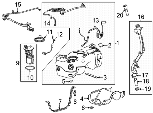 2020 Buick Encore GX Fuel Supply Pedal Travel Sensor Diagram for 42620222