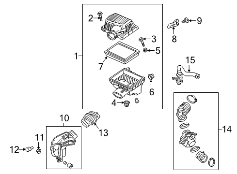 2018 GMC Terrain Air Intake Air Cleaner Assembly Diagram for 84387752