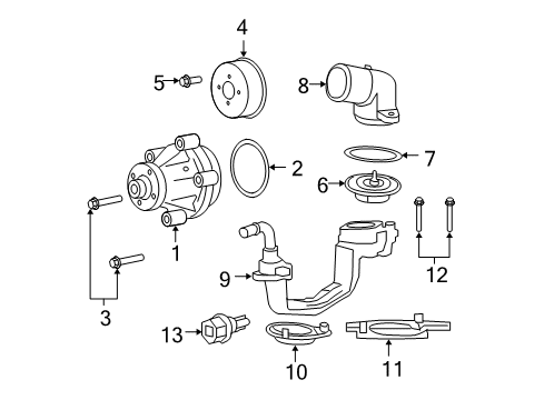 2009 Ford F-350 Super Duty Powertrain Control Housing Diagram for 3L3Z-8C368-D