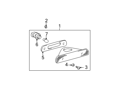 2001 Toyota Sienna Bulbs Socket & Wire Diagram for 81576-08010