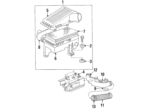 1994 Chrysler Concorde Air Intake Cuff Diagram for 4723782