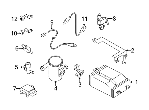 2015 Nissan NV200 Powertrain Control Blank Engine Control Module Diagram for 23703-3LM2A