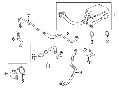 2015 Ford F-250 Super Duty Hydraulic System Vacuum Hose Diagram for BC3Z-9C493-C