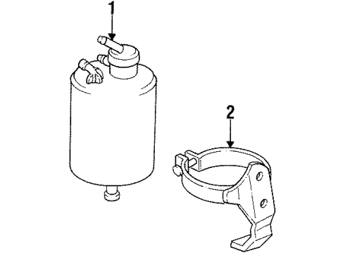 2002 Mercury Villager Emission Components Vapor Canister Diagram for F8XZ-9D653-AA