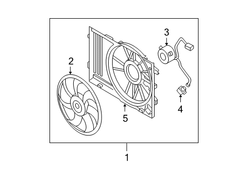 2006 Hyundai Tucson Cooling System, Radiator, Water Pump, Cooling Fan Motor-Radiator Cooling Fan Diagram for 25386-2E500