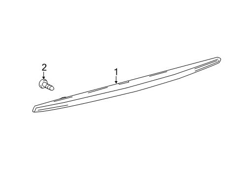 2020 Lexus RX450h High Mount Lamps Lamp Assembly, Stop Center Diagram for 81570-48090