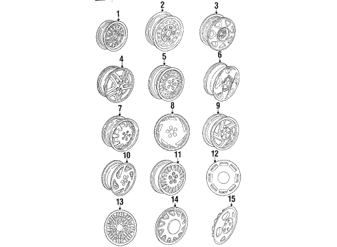 1987 Dodge Shadow Wheels, Covers & Trim Dome-Stamped Styled Wheel Diagram for 4284116