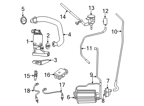 2009 Chrysler Aspen Powertrain Control Hose-Emission Vacuum Diagram for 52855787AC