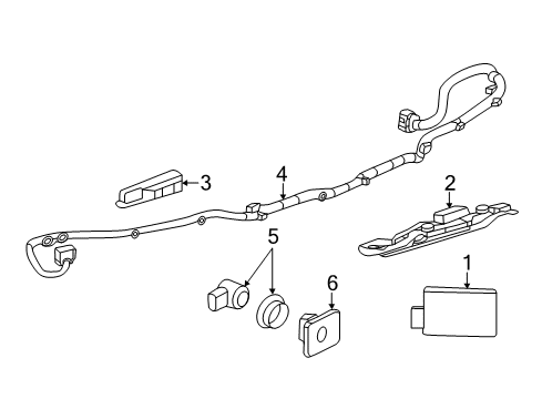 2018 Buick Envision Rear Bumper Module Diagram for 23310254