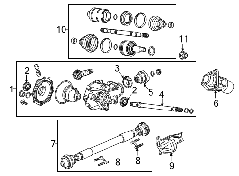 2015 Cadillac ATS Carrier & Front Axles Housing Diagram for 20765586