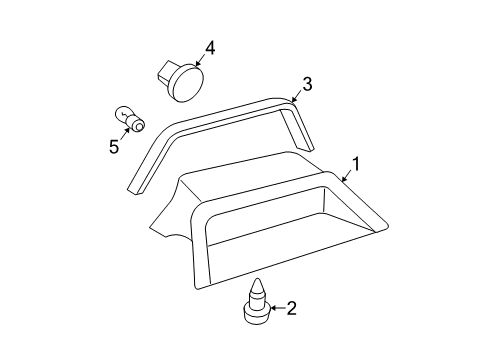 2001 Buick Park Avenue High Mount Lamps Lamp Asm, High Mount Stop Diagram for 16524187