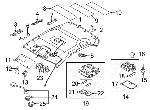 2011 Kia Forte Interior Trim - Roof Lens-Room Lamp Diagram for 92851-1M000