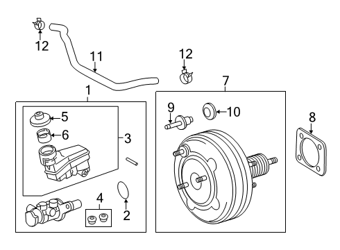 2020 Lexus ES350 Hydraulic System Booster Assy, Brake Diagram for 44610-06790