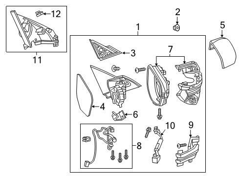 2020 Honda Civic Lane Departure Warning Harness Assy., R. (R.C.) Diagram for 76206-TGG-A41