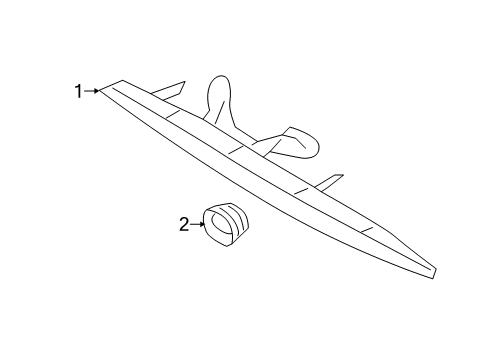 2015 Hyundai Elantra GT High Mount Lamps Lamp Assembly-High Mounted Stop Diagram for 92700-A5000