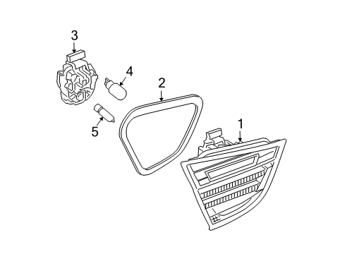 2011 BMW M3 Bulbs Bulb Holder, Rear Light In Trunk Lid, Left Diagram for 63217211211