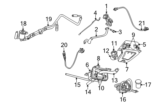 2003 Dodge Caravan Powertrain Control Oxygen Sensor Diagram for 4727436AB