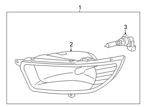 2006 Toyota Camry Fog Lamps Housing & Lens Diagram for 81211-06040