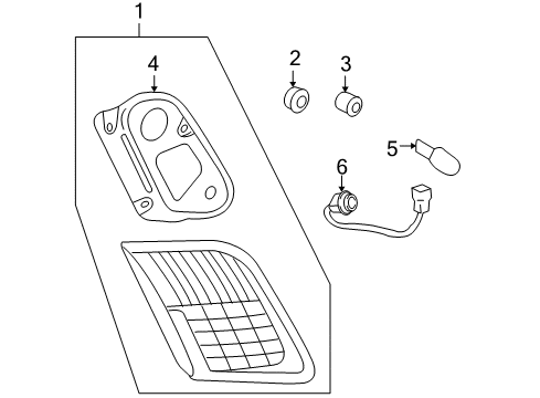 2009 Toyota Camry Bulbs Lens & Housing Diagram for 81581-33140