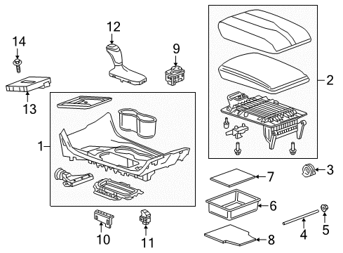 2020 Chevrolet Traverse Center Console Shift Indicator Diagram for 84476235