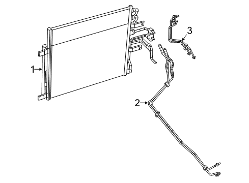 2013 Ram 3500 Trans Oil Cooler Tube-Oil Cooler Pressure And Ret Diagram for 55057191AC