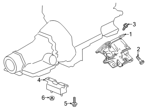 2022 GMC Sierra 2500 HD Engine & Trans Mounting Motor Mount Diagram for 84948288