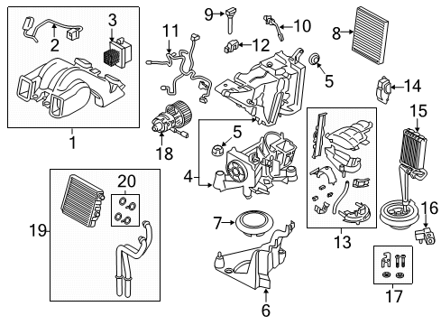 2019 BMW X7 Auxiliary Heater & A/C PRESSURE HOSE ASSY Diagram for 64536836525