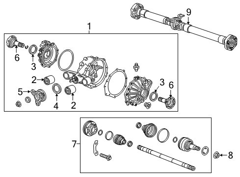 2016 Cadillac ATS Axle & Differential - Rear Differential Assembly Diagram for 84173770