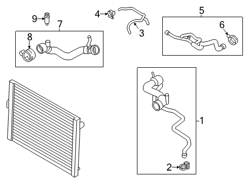 2013 BMW 550i GT Hoses, Lines & Pipes Hose Clamp Diagram for 64219182742
