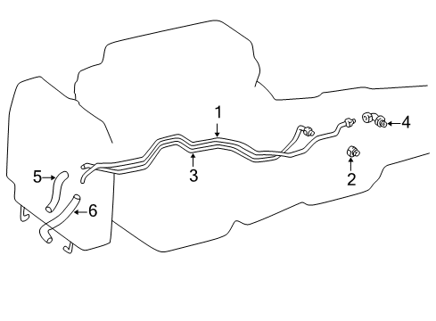 2003 Lexus LS430 Trans Oil Cooler Hose Diagram for 90080-44126