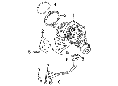 2022 Lexus NX350 Turbocharger & Components GASKET, EXHAUST MANI Diagram for 17173-25030