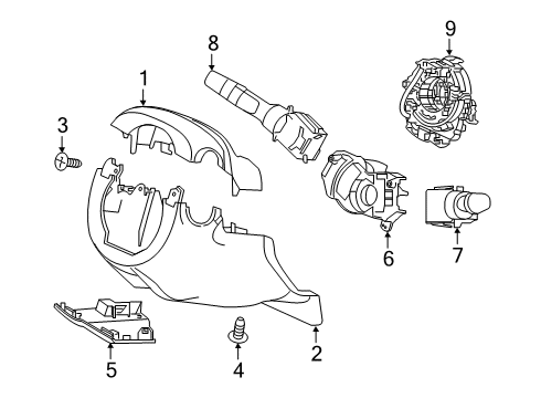 2020 Honda Clarity Switches Panel, Column *NH900L* Diagram for 77362-TRT-003ZA