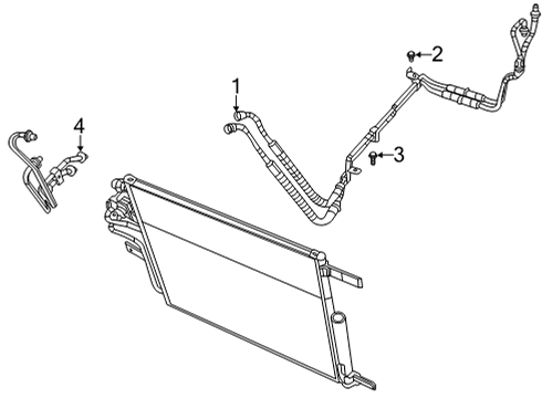 2021 Ram 1500 Trans Oil Cooler Tube-Jumper Diagram for 68481774AA