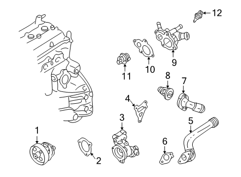 2005 Nissan Sentra Powertrain Control Outlet Water Diagram for 11060-3Z005