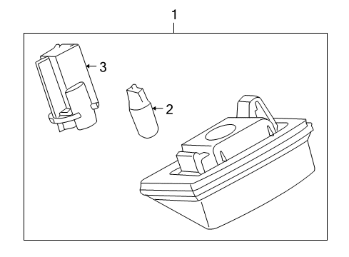 2007 Infiniti M35 Bulbs Lamp Assembly-Licence Plate Diagram for 26510-EG00A