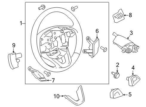 2016 Lincoln MKC Cruise Control System Steering Wheel Bolt Diagram for -W705985-S424