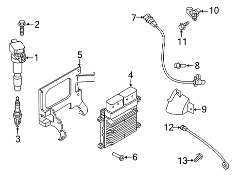 2021 Hyundai Santa Fe Ignition System Coil Assembly-Ignition Diagram for 27300-2S000