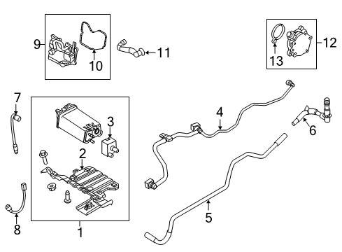 2018 Ford Explorer Emission Components Hose Diagram for GB5Z-6758-D