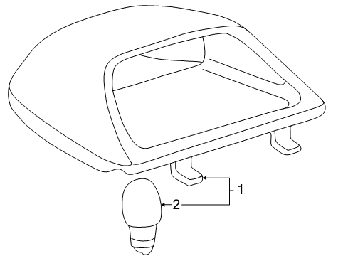 2001 Toyota Echo Bulbs High Mount Lamp Diagram for 81570-52040-B0