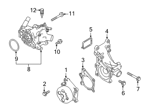 2019 Nissan Altima Powertrain Control Bolt Diagram for 01125-E0251