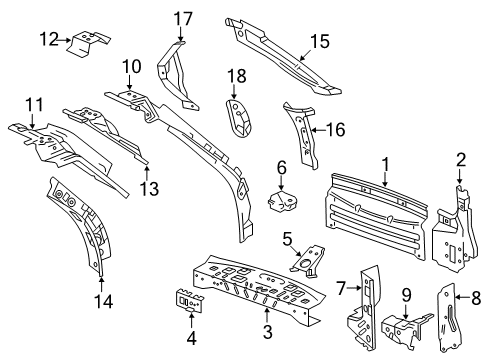 2011 Chevrolet Equinox Rear Body Rear Pillar Diagram for 25792781