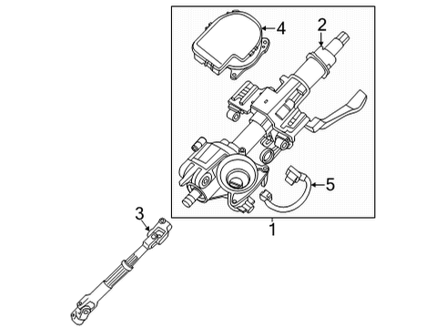 2022 Kia Forte Steering Column Assembly COLUMN ASSY-STEERING Diagram for 56310M7700